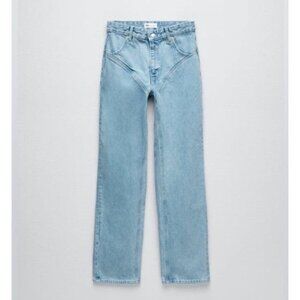 Zara Women's High Rise Jeans - Light Blue
